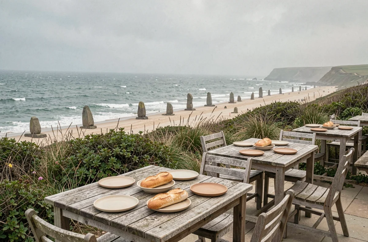Terrasse panoramique de La Corniche à Brignogan-Plages avec vue sur la Côte des Légendes